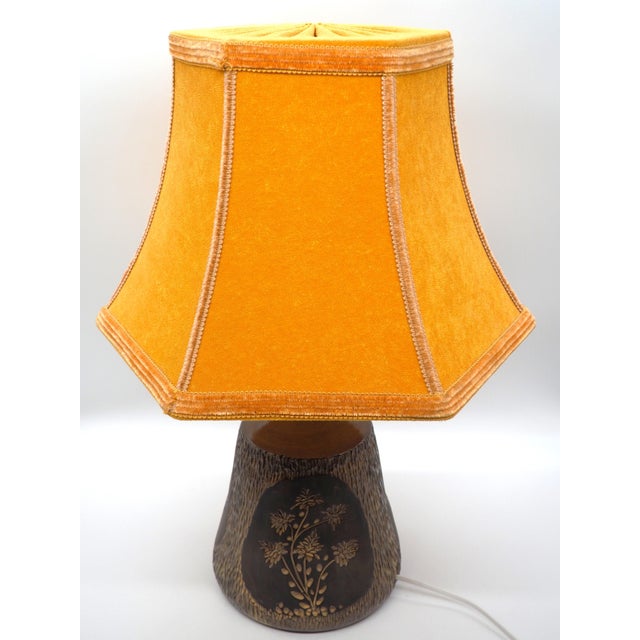 Brown Swedish Ceramic Lamp by Jan Axel Jönson for Röinge Keramik, 1970s For Sale - Image 8 of 15