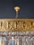 1930s Low Plafonnier Crystal Chandelier Brass Lustre Ceiling Art Deco Gold For Sale - Image 9 of 12