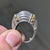 Mid 20th Century Lagos Caviar Sterling Silver & 18k Gold Dome Ring - Size 7.75 For Sale - Image 10 of 10