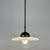 1940s French Art Deco White Opaline Glass and Burnished Brass Pendant, 1940s For Sale - Image 5 of 18