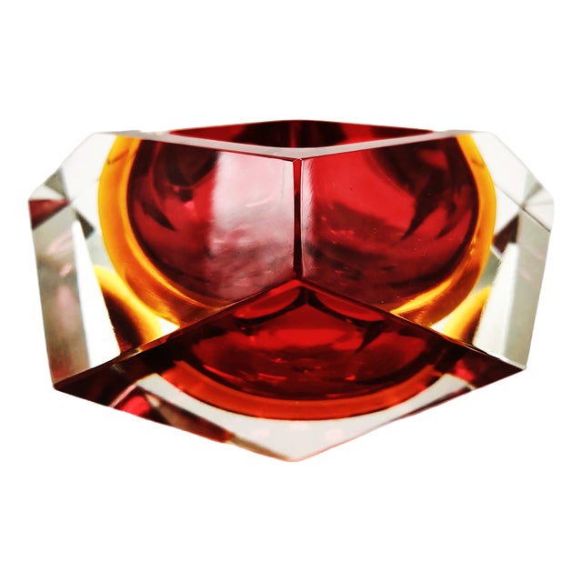 Ashtray in Murano Glass by Flavio Poli for Seguso, 1960s For Sale