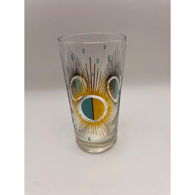 1960s Fred Press Atomic Starburst Glasses- Set of 7 For Sale In Philadelphia - Image 6 of 7
