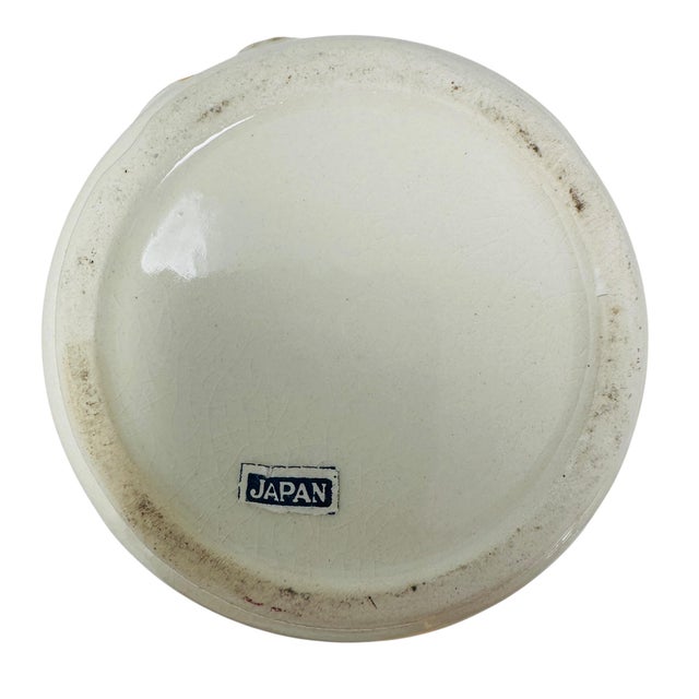 Ceramic Mid-Century Japanese Hand-Painted Fruit Relief Pitcher & Tumbler Set - 6 Pieces For Sale - Image 7 of 14