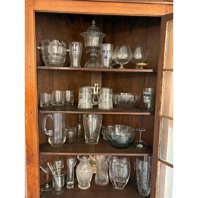 Brown Antique Federal Corner Cupboard Cabinet For Sale - Image 8 of 18