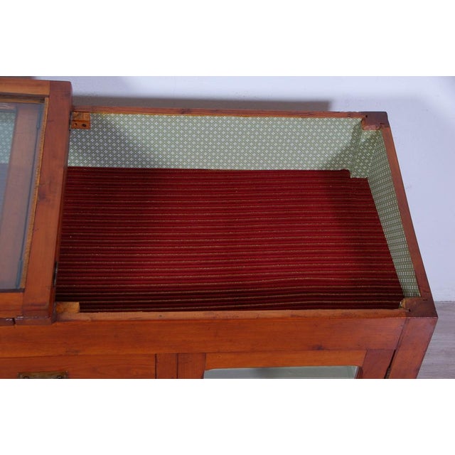 Antique Sideboard in Glass and Wood, 1890s For Sale - Image 5 of 16