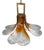 Mid-Century Modern Italian Floral Glass Tulip Pendant Lamp, 1960s For Sale
