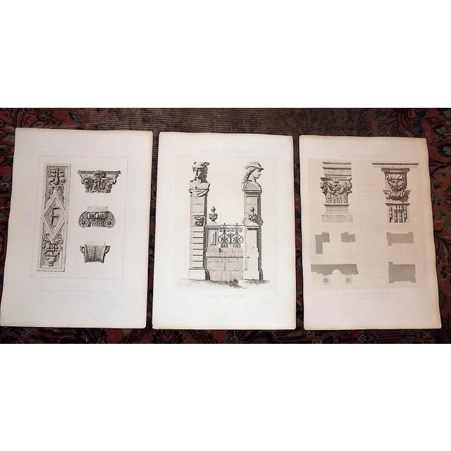 Late 19th Century Authentic Antique 19th C. Palais De Fontainebleau Architectural Details - Set of 3 For Sale - Image 5 of 5