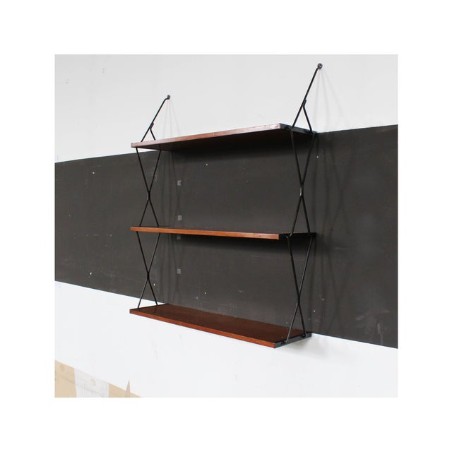 Vintage Italian Hanging Bookcase, 1960s For Sale - Image 6 of 15