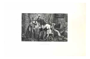 Edouard Moyse, La Répétition, Etching, 1870s