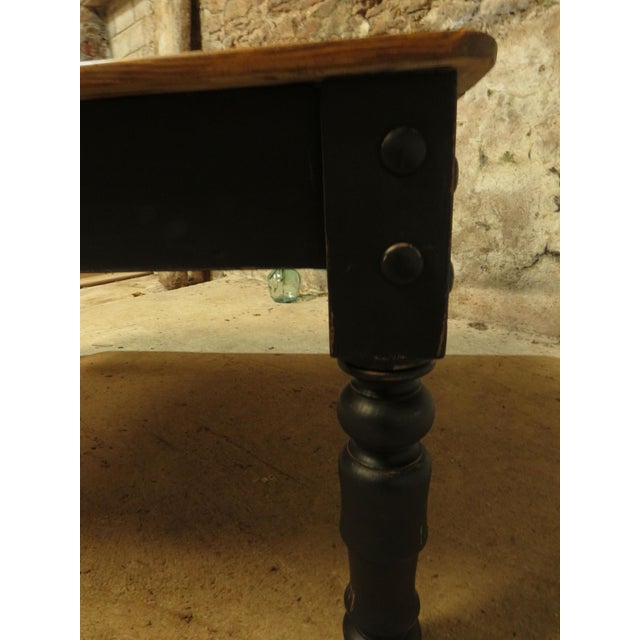 Large English Dining Table with Black Base For Sale - Image 17 of 18