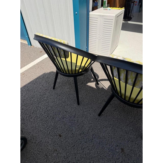 Black Modern Chairs with Lime Green Upholstery, 2000s, Set of 4 For Sale - Image 8 of 11
