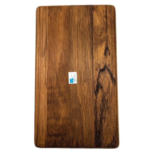 1970s Kalmar Teak Wood Cheese & Charcuterie Tray For Sale - Image 9 of 10