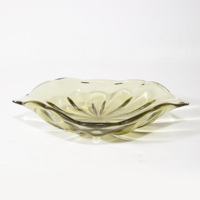 Mid-Century Modernist Organic Undulating Hand-Blown Murano Glass Centerpiece For Sale - Image 10 of 12