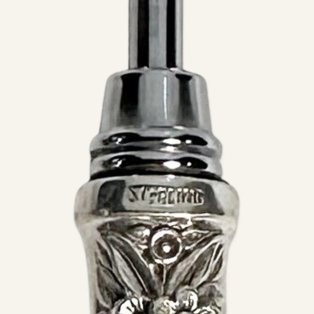 Plastic 1950s S Kirk & Son Repousse-Handled Jigger For Sale - Image 7 of 7