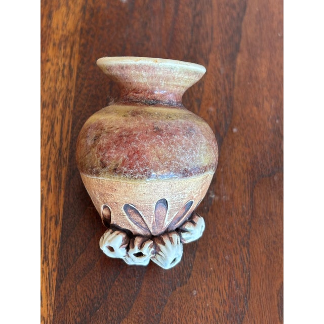 Studio Pottery Hanging Bud Vase With Sea Life Motif For Sale - Image 4 of 7