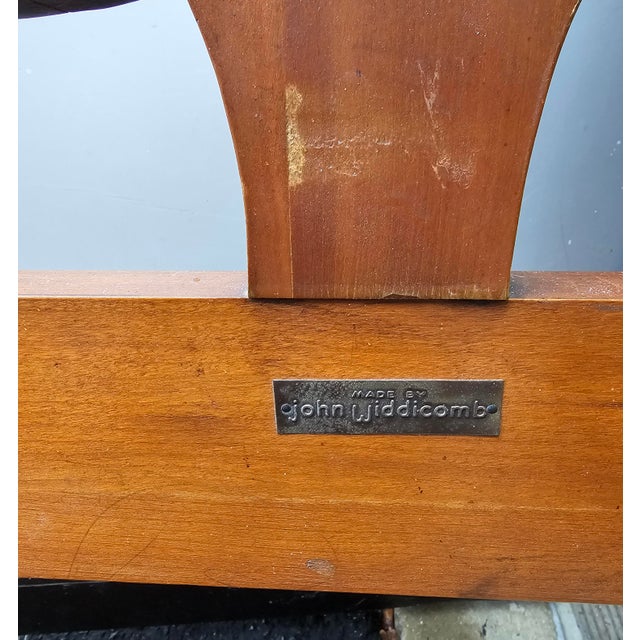 Wood Mid 20th Century John Widdicomb Rococo Cherry and Cane Panels King Headboard For Sale - Image 7 of 7