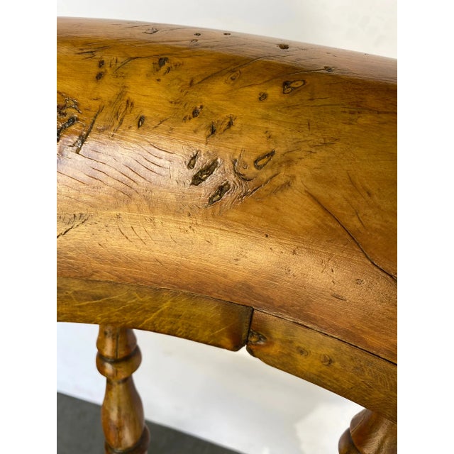 Circa 1850, English smoker's bow chairs. Set of four.