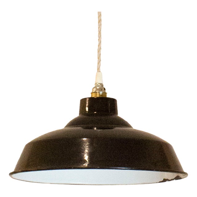Black Industrial Pendant Lamp, Spain, 1950s For Sale