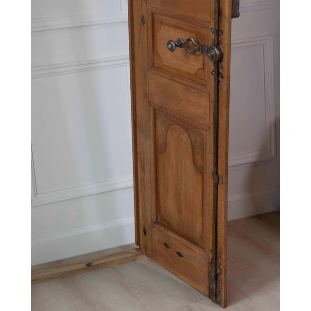 Neoclassical French 19th Century Double-leaf Double-sided Walnut Communication Door For Sale - Image 3 of 18