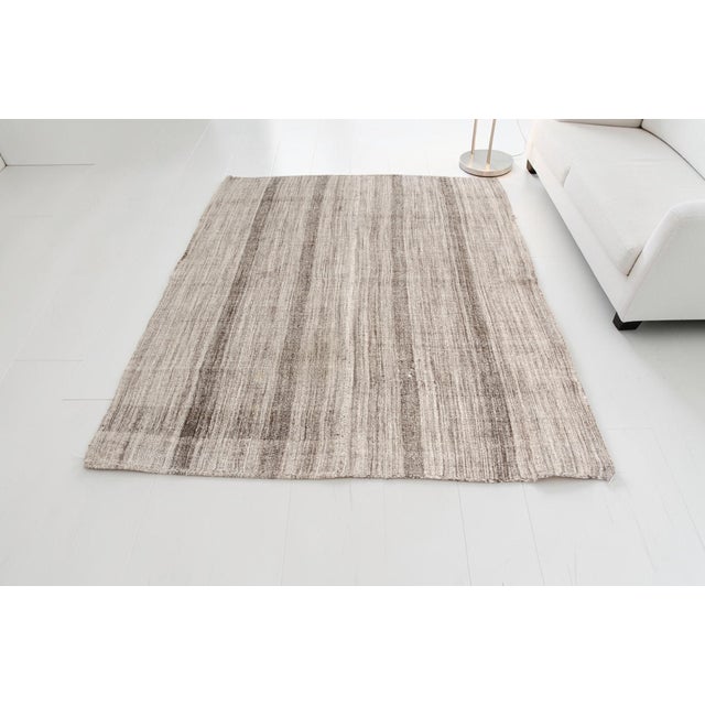 Gray Vintage Anatolian Oushak Kilim Rug For Sale - Image 8 of 10