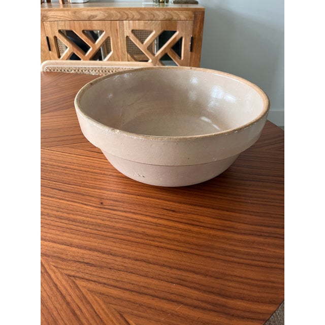French Country 1930s French Stoneware Shoulder Bowl For Sale - Image 3 of 7