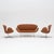 A sculptural and unmistakably modern “Swan” seating set designed by Arne Jacobsen in 1958 for the SAS Royal Hotel in...