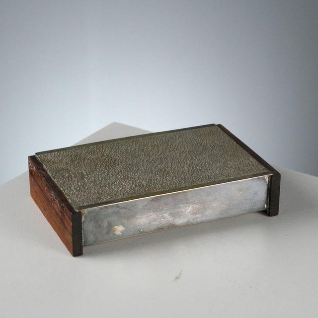 Metal and Wood Jewelry Box For Sale - Image 9 of 9