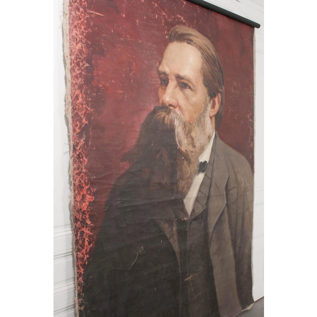 German 19th Century Large Portrait of Friedrich Engels For Sale - Image 11 of 13