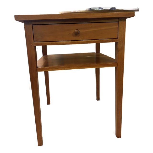 Vintage Harden Solid Cherry One-Drawer Side Table For Sale