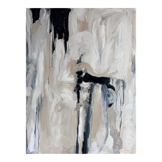 "Found My Way" Contemporary Art Monochromatic Original Abstract Expressionist Oil Painting by Monica Shulman For Sale