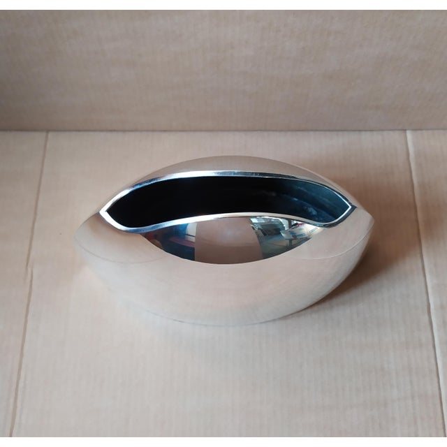 Lino Sabattini vase named Mitrio,1976. Brass silver plating. Signed Lino Sabattini etc\. This piece has an attribution...