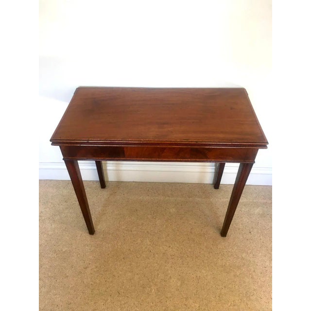 Antique George III Inlaid Mahogany Tea Table For Sale - Image 12 of 13