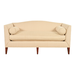 Barbara Barry for Baker Furniture Modern Regency Upholstered Camelback Sofa