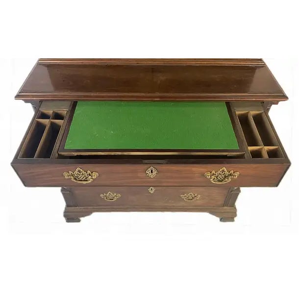 American Chippendale Mahogany China Cabinet Bookcase For Sale - Image 14 of 18