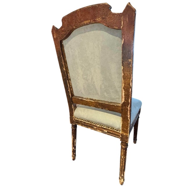 Circa 1860 French Louis XVI Boudoir Chair For Sale - Image 11 of 13