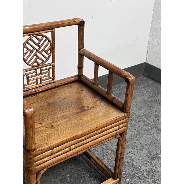 Chinese Antique Chinese Bamboo Chair, Circa 1880 For Sale - Image 3 of 12