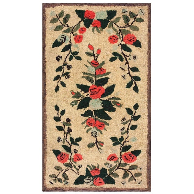 Vintage American Hooked Rug 2'5" X 4'8" Chairish