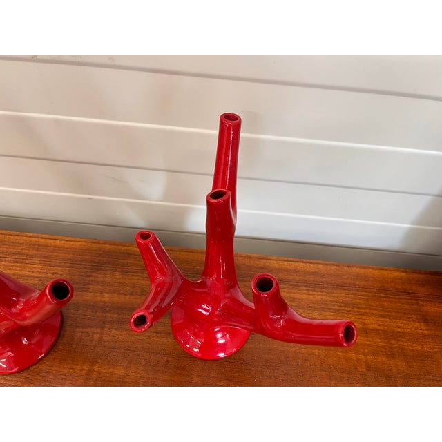 Vintage Alberello Coral Vases by Guido Andlovitz, 1950s, Set of 2 For Sale - Image 11 of 14