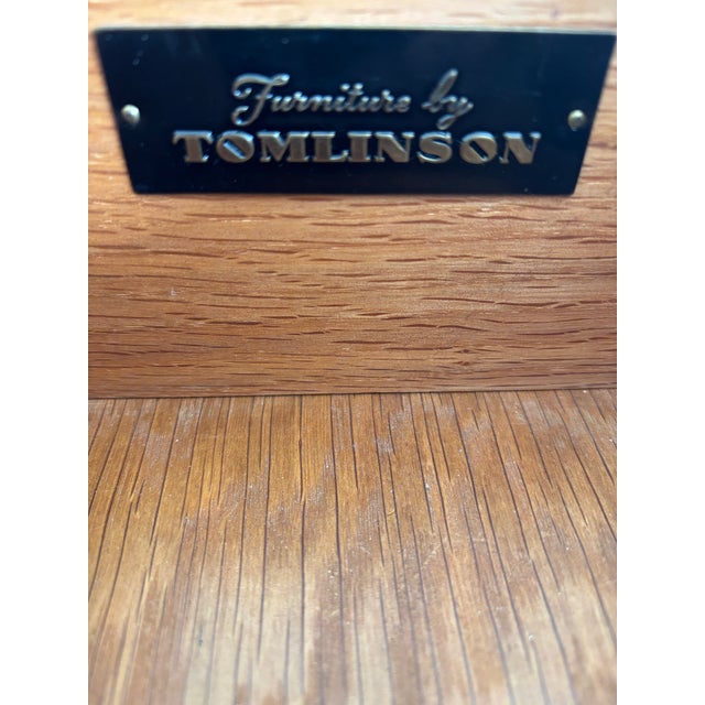 Tomlison Mid Century Modern Cherry & Walnut 4 Drawer Bachelor Chest For Sale - Image 12 of 12