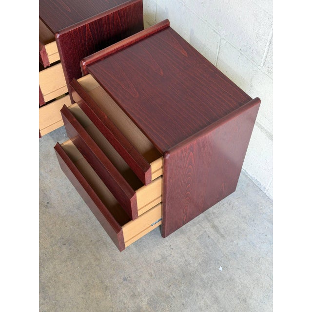 Mid 20th Century Pair of Vintage Danish Modern Wooden Nightstands / Bedside Tables For Sale - Image 5 of 10