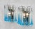 Wall Light in Blue Murano Glass and Chrome by Paolo Venini, 1970s, Set of 2 For Sale - Image 6 of 8