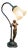 Early 20th Century Art Nouveau Flower Bell Table Lamp W/ Spelter Metal Nude Women Sculpture For Sale