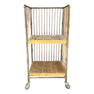 Vintage Industrial Two-Tier Bindery Cart For Sale