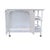 White Vintage Coastal Faux Bamboo Bar Cart / Server For Sale - Image 8 of 9