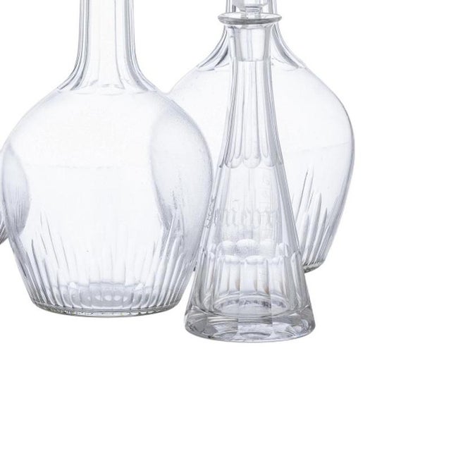 Glass and Crystal Bottles, 20th Century, Set of 6 For Sale - Image 5 of 6