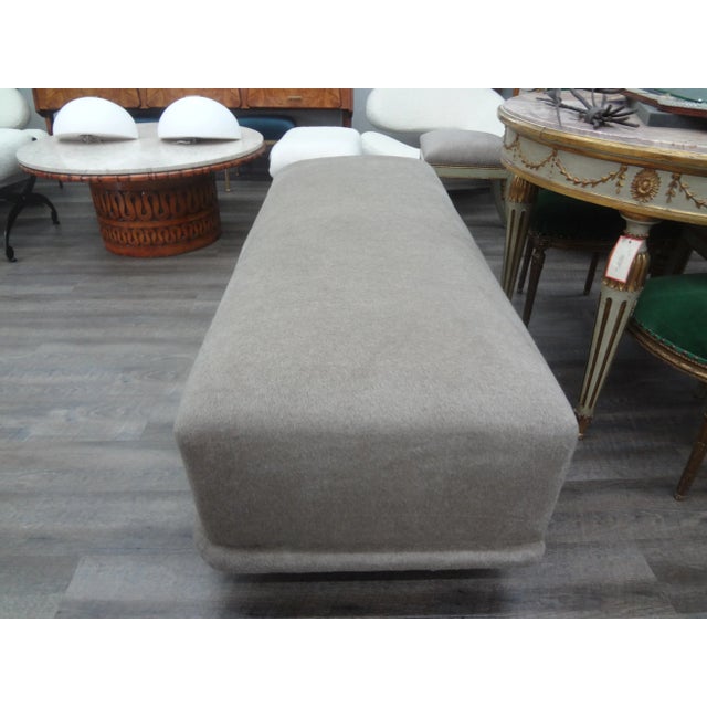 Gray 1940s French Art Deco Wrought Iron Bench Attributed to Gilbert Poillerat For Sale - Image 8 of 13