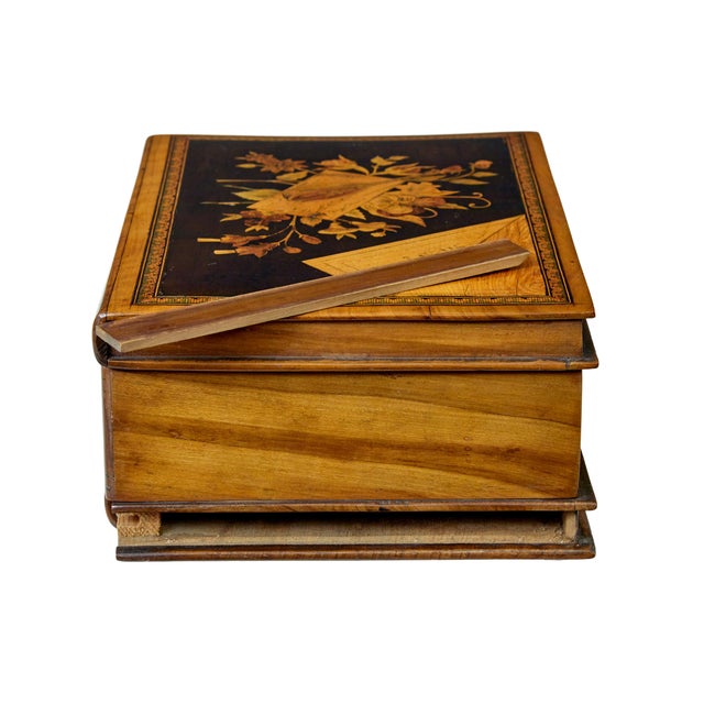 Late 19th Century 19th Century Book Shaped Inlaid Olive Box, 1890s For Sale - Image 5 of 8