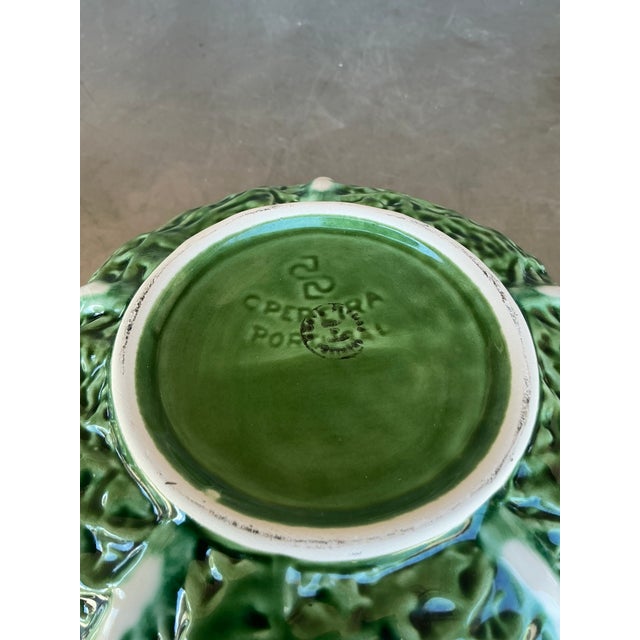 Late 20th Century Vintage Boho Glazed Ceramic Large Lidded Bowl For Sale - Image 5 of 11