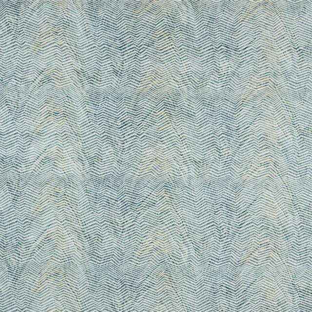 Harlequin Kameni Fabric in Emerald/Ochre - a Sample For Sale