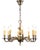 Low Brass 8-Arm Chandelier For Sale